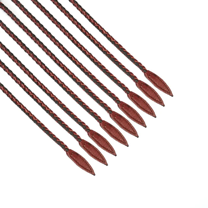 Wine Red Collection Leather Cat O’ Nine Tails Flogger - Burgundy