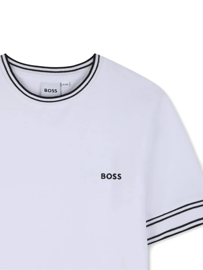 BossLogo Embroidered Striped T-Shirt3617165994555SAVANNA