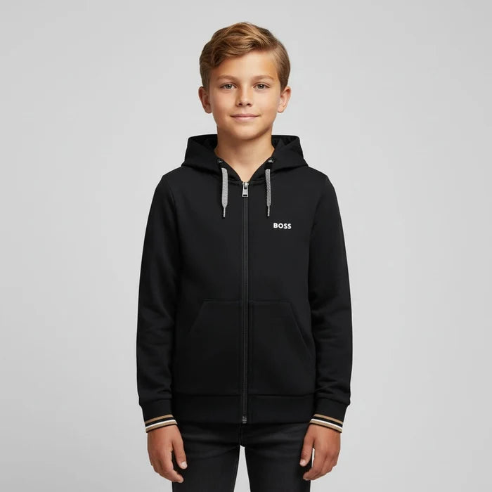 BossLogo Hooded Zip Up Top3617165568442SAVANNA