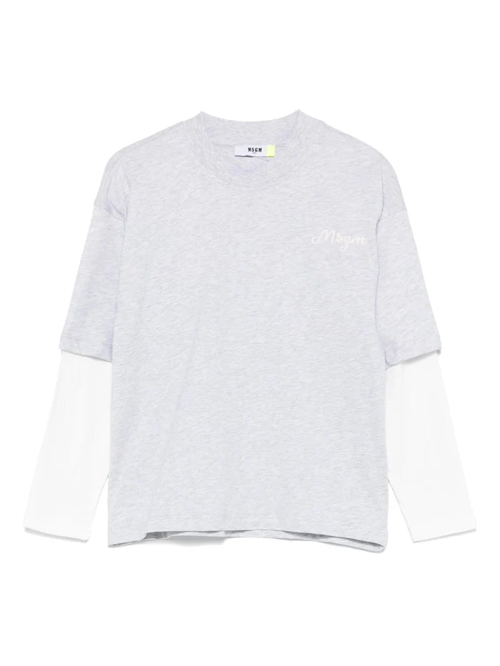 MSGMLogo Print Long Sleeve T-Shirt8051883384543SAVANNA
