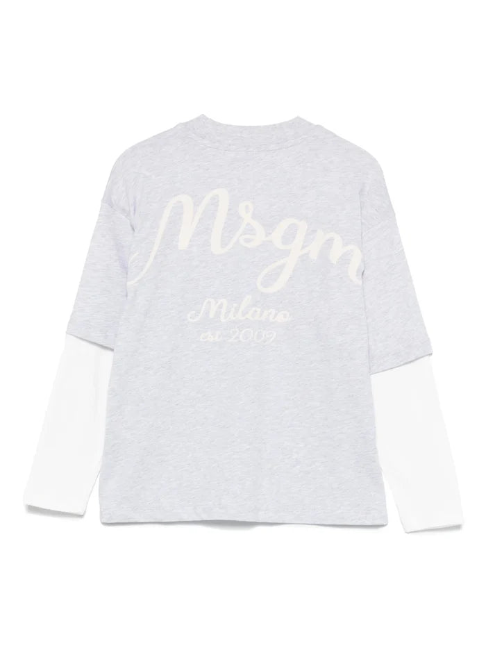 MSGMLogo Print Long Sleeve T-Shirt8051883384543SAVANNA