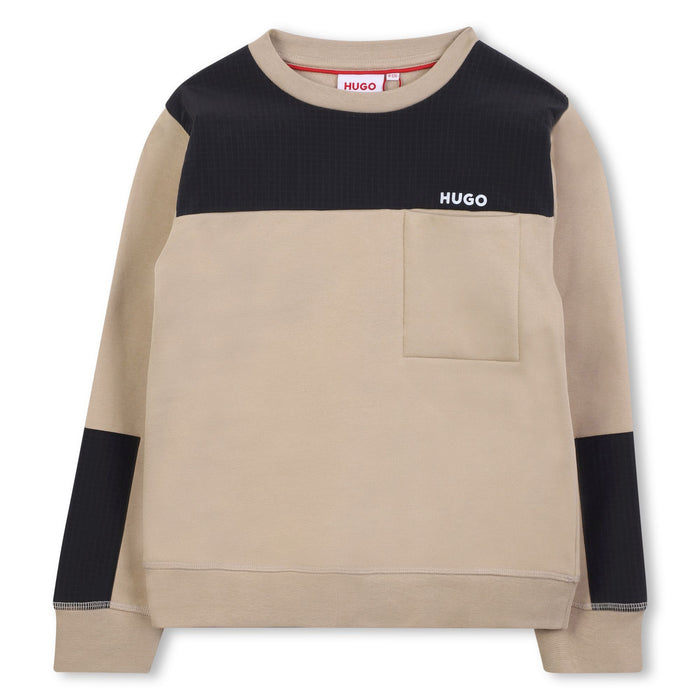 HUGOLogo Print Panelled SweatshirtSAVANNA