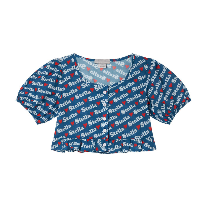 Stella McCartneyLogo Print Sleeve TopSAVANNA