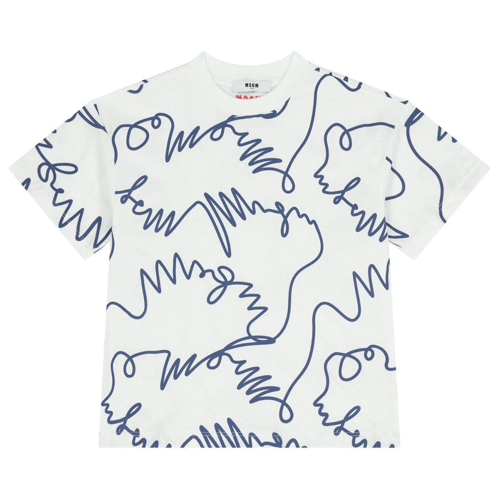 MSGMLogo Printed Abstract T-Shirt8051883442571SAVANNA