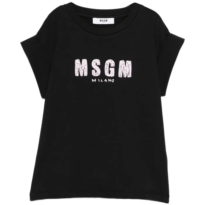 MSGMLogo Printed Abstract T-Shirt8051883415643SAVANNA