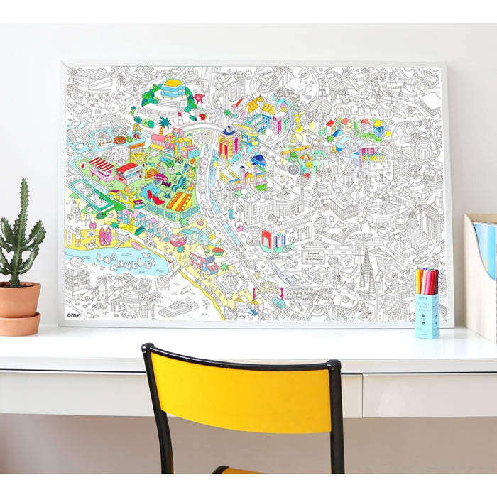 Los Angeles Coloring Poster
