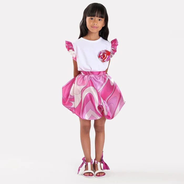 Emilio PucciMarmo Satin Skirt8059774191218SAVANNA
