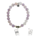 Mauve Jade Gemstone Bracelet with Your Story Sterling Silver Charm