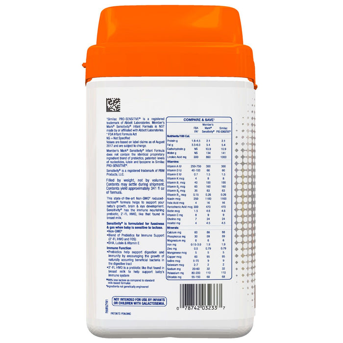 Member's Mark Sensitivity Premium Baby Formula