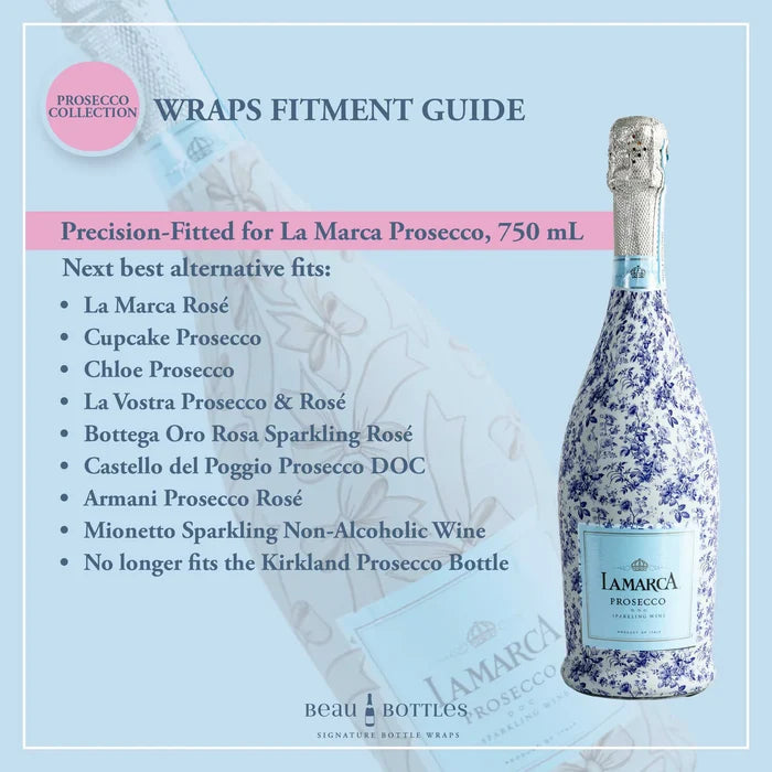 Merry Little Ornaments Prosecco Bottle Wrap