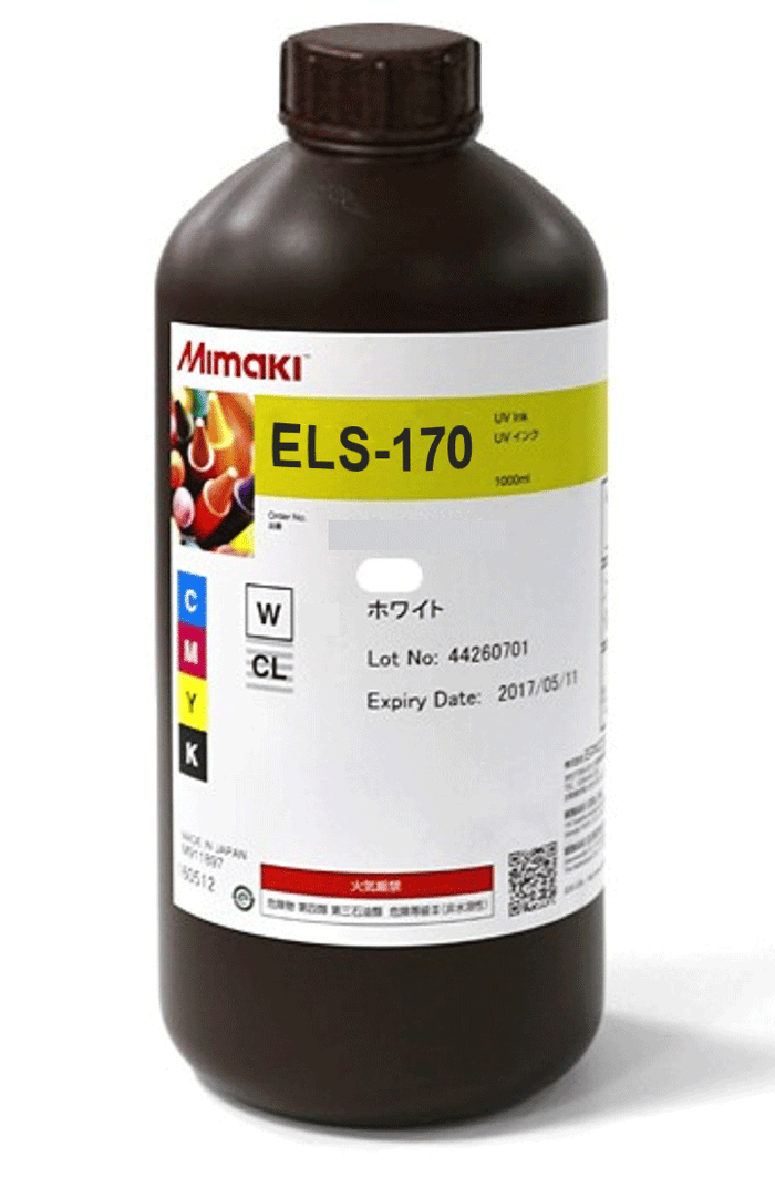Mimaki ELS-170 1L Ink bottles (CMYK) | Flexible LED UV Ink for UJV200 & UV-DTF