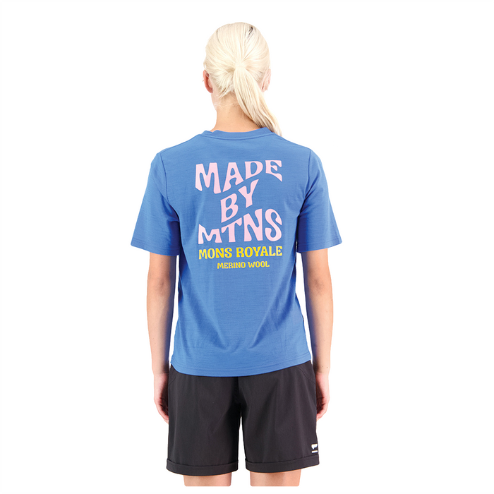 Mons Royale Women's Icon Relaxed T Shirt 2024 Pop Blue