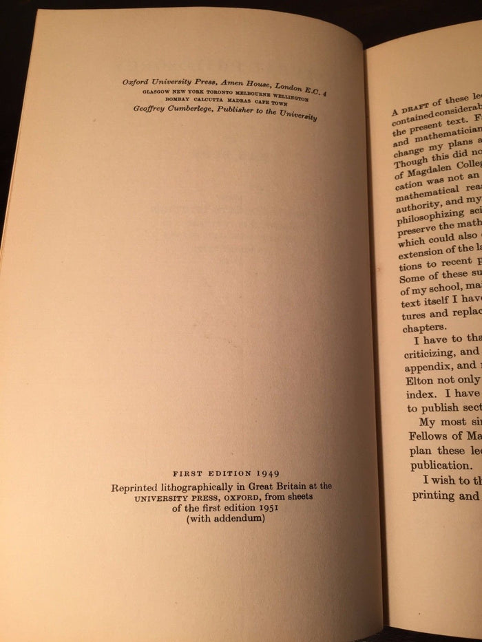 NATURAL PHILOSOPHY OF CAUSE AND CHANCE, Max Born 1st/1st 1948 HC/DJ, VERY RARE