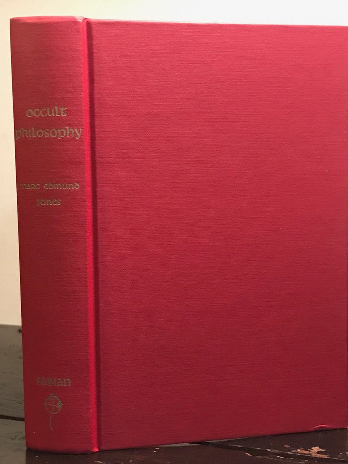 OCCULT PHILOSOPHY Marc E. Jones — 1st Ed. Reprint 1971, HC/DJ, PROFANE MYSTERIES