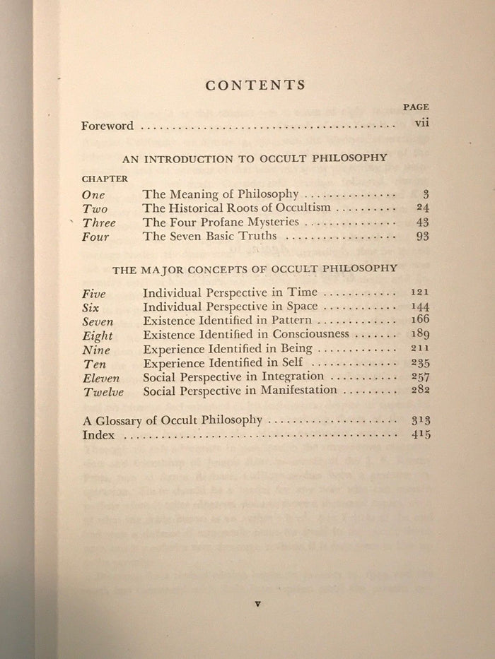 OCCULT PHILOSOPHY Marc E. Jones — 1st Ed. Reprint 1971, HC/DJ, PROFANE MYSTERIES