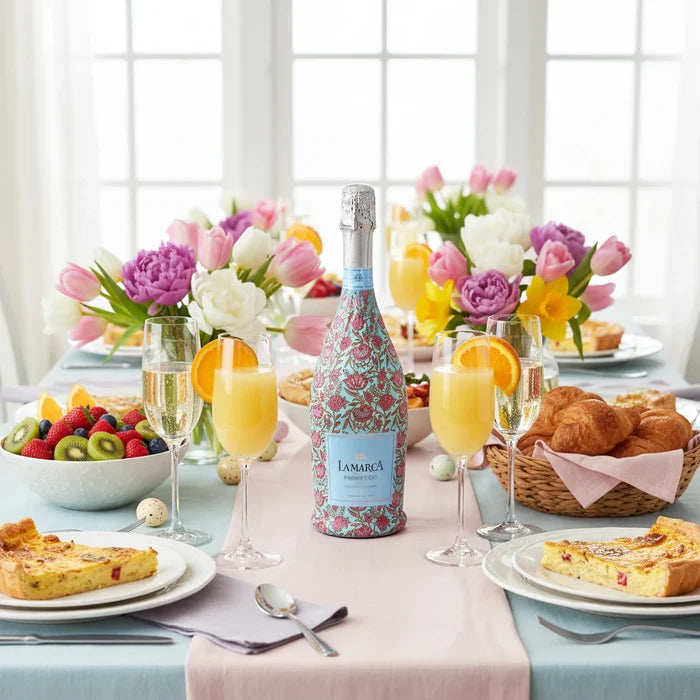 Pastel Spring Bloom Prosecco Bottle Wrap