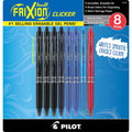 Pilot FriXion Clicker Fine Point Retractable Erasable Gel Ink Pens, Assorted Colors, 8 Pack