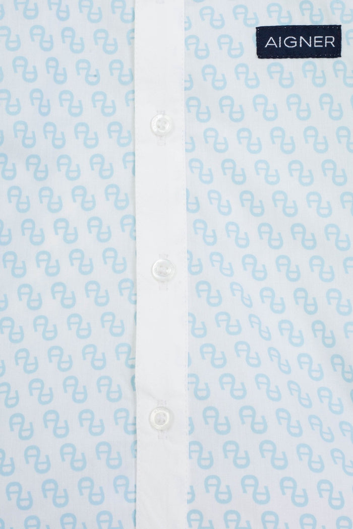 AIGNERPoplin Print Logo Shirt4062176912552SAVANNA
