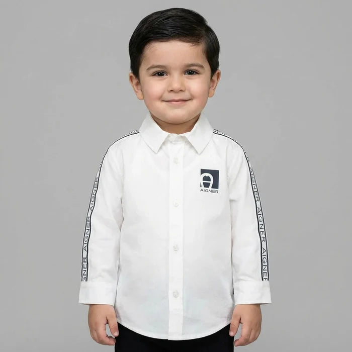 AIGNERPoplin Print Logo Shirt4062176877028SAVANNA