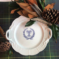 Porcelain Basketweave Cake Plate with Handles