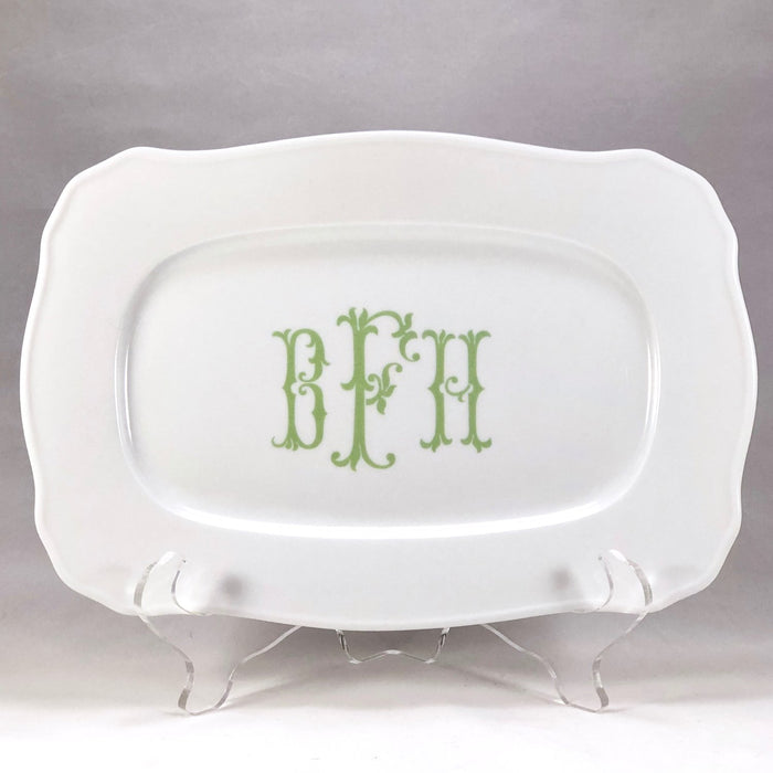 Porcelain Rectangular Scrolled Platter
