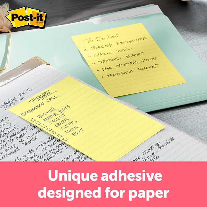 Post-it Super Sticky Notes, 4" x 6", 8 pads, 800 Total Sheets
