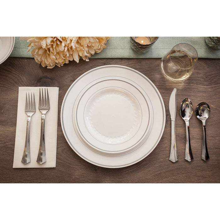 Premium Silver-Look Cutlery Combo (180 ct.)