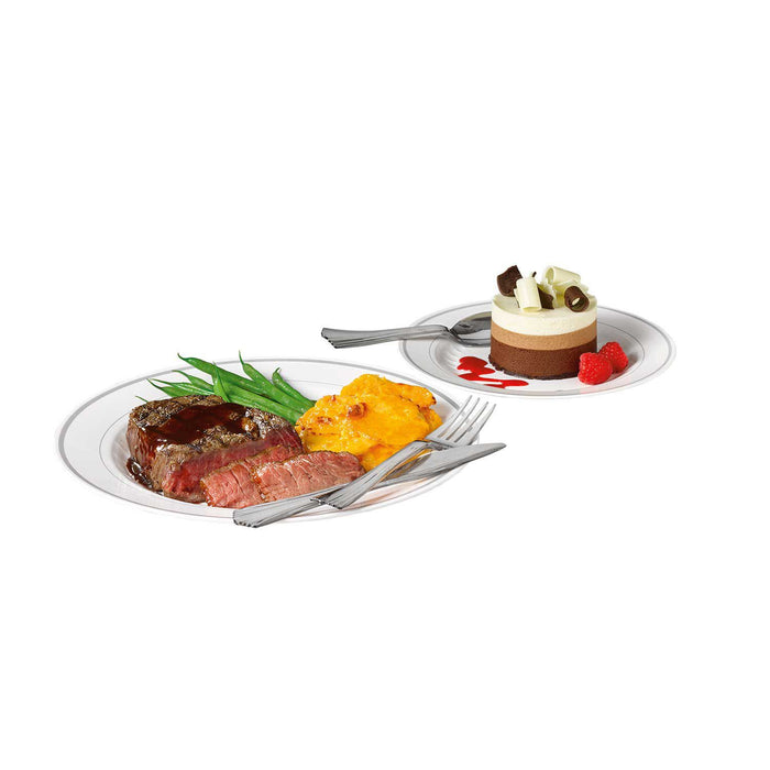 Premium Silver-Look Cutlery Combo (180 ct.)