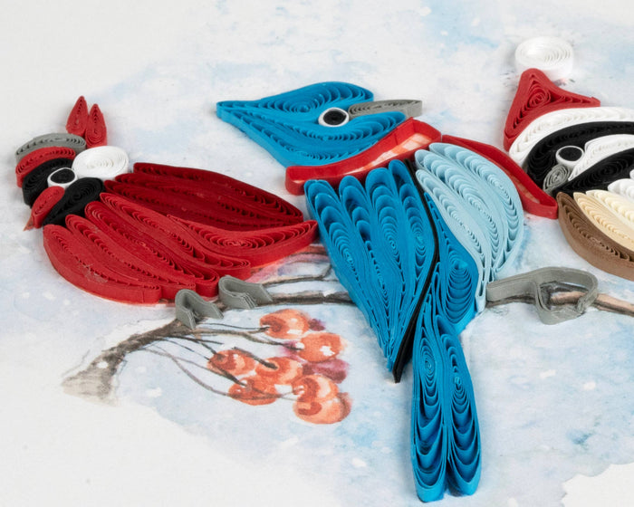Quilled Snowbirds Greeting Card
