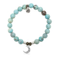 Robins Egg Agate Gemstone Bracelet with Friendship Stars Sterling Silver Charm