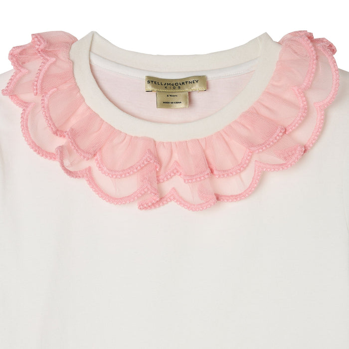 Stella McCartneyRuffled Logo T-ShirtSAVANNA