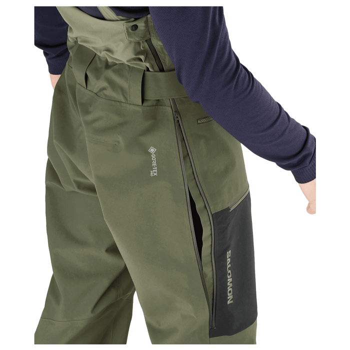 Salomon Men's QST Gore-Tex Pro Bib Pant 2024 Olive Green/Deep Black - Comor - Go Play Outside