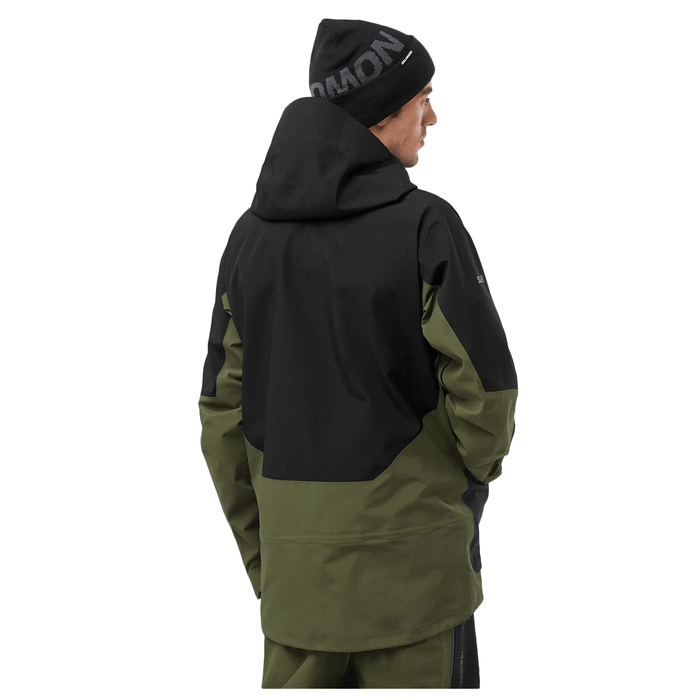 Salomon Men's QST Gore-Tex Pro Jacket 2024 Olive Night/Deep Black - Comor - Go Play Outside