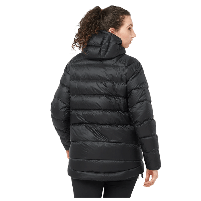 Salomon Women's Elixir Ultra Down Parka Jacket 2024 Deep Black - Comor - Go Play Outside
