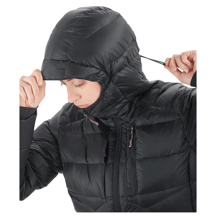 Salomon Women's Elixir Ultra Down Parka Jacket 2024 Deep Black - Comor - Go Play Outside