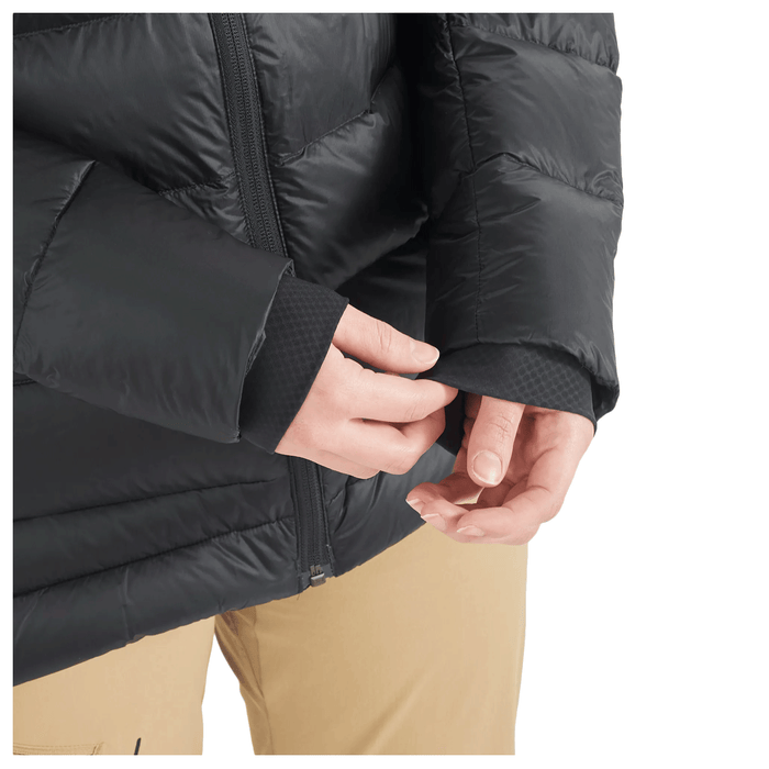 Salomon Women's Elixir Ultra Down Parka Jacket 2024 Deep Black - Comor - Go Play Outside
