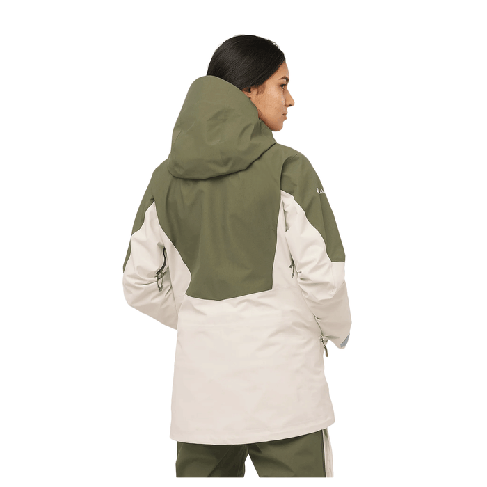 Salomon Women's QST Gore-Tex Pro Jacket 2024 Almond Milk/Olive Night - Comor - Go Play Outside