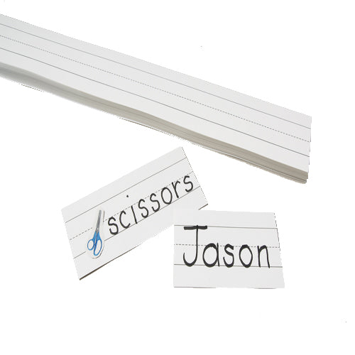 Sentence Strips, White, 1-1/2" Ruled, 3" x 24", 100 Strips