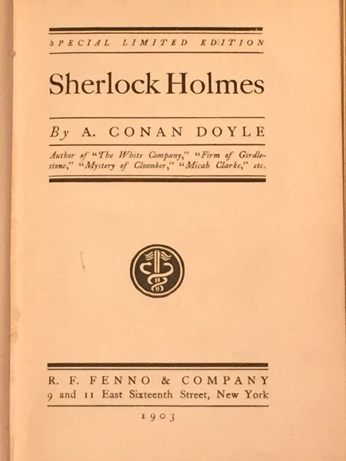 SHERLOCK HOLMES by Arthur Conan Doyle — SPECIAL LIMITED EDITION, 1903