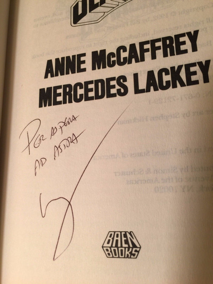 SHIP WHO SEARCHED Anne McCaffrey + Mercedes Lackey 1st/1st — SIGNED 1992 HC/DJ