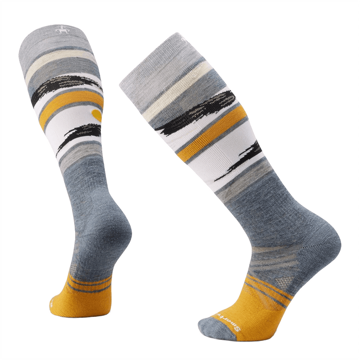Smartwool Men's Full Cushion Midnight Print Snow Sock Pewter Blue - Comor - Go Play Outside