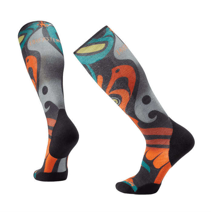 Smartwool Men's Targeted Cushion Trickster Print Snow Sock Black - Comor - Go Play Outside