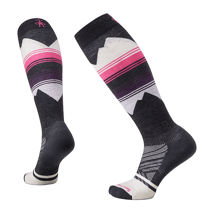 Smartwool Women's Targeted Cushion Pattern Snow Sock Charcoal - Comor - Go Play Outside