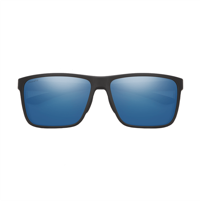 Smith Riptide Sunglasses Matte Black/ChromaPop Glass Polarized Blue Mirror - Comor - Go Play Outside