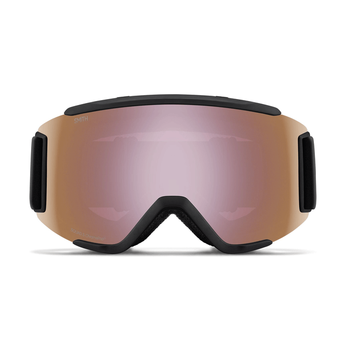 Smith Squad S Low Bridge Fit Goggles Black/ChromaPop Everyday Rose Gold Mirror + Clear
