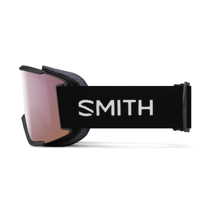Smith Squad S Low Bridge Fit Goggles Black/ChromaPop Everyday Rose Gold Mirror + Clear