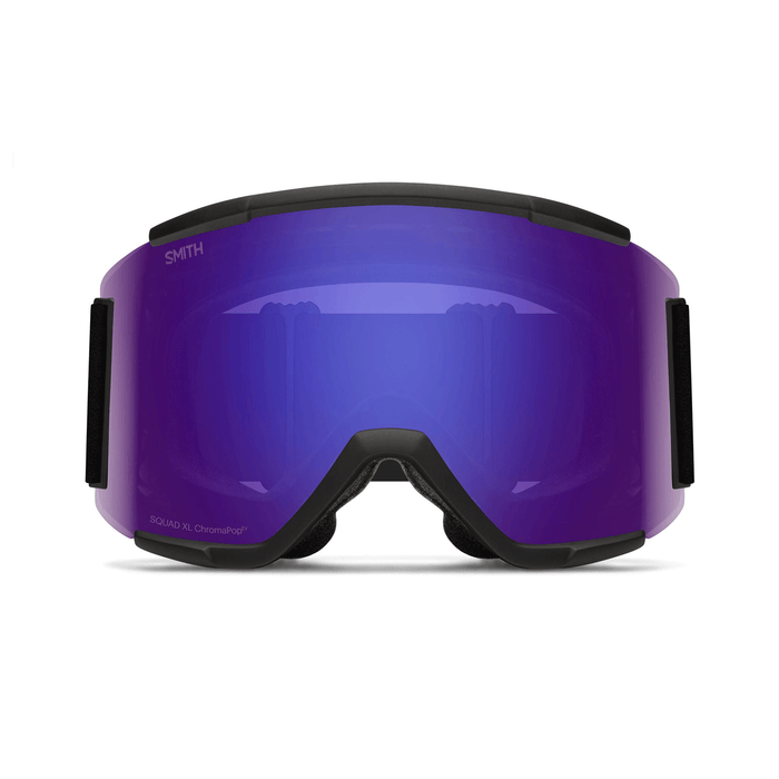 Smith Squad XL Low Bridge Fit Goggles Black/ChromaPop Everyday Violet Mirror + Chromapop Storm Amber