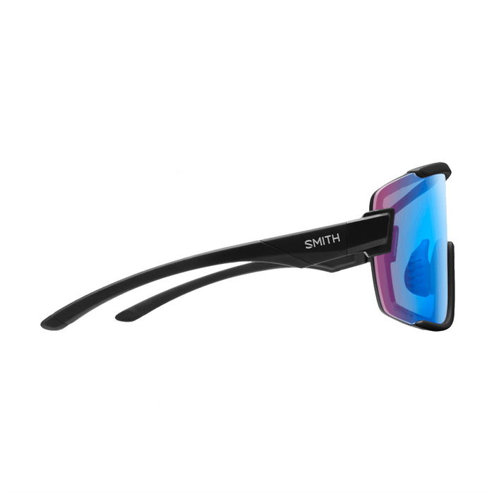 Smith Wildcat Sunglasses Matte Black/ChromaPop Low Light Rose Blue Mirror + Clear - Comor - Go Play Outside