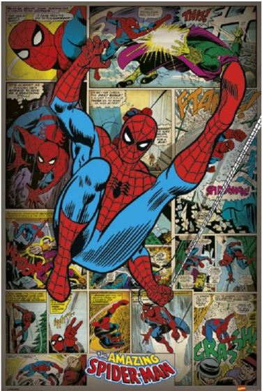 Spiderman Comic Retro Poster