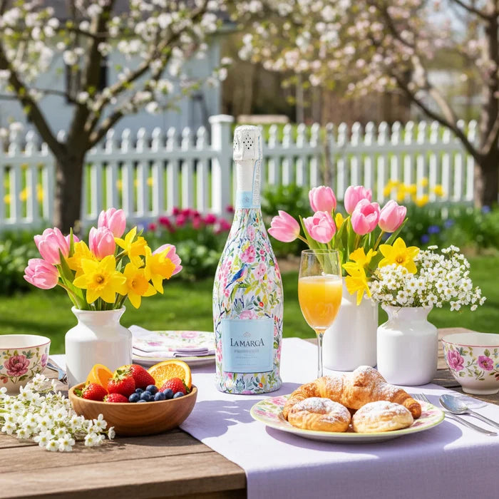 Springtime Serenade Prosecco Bottle Wrap